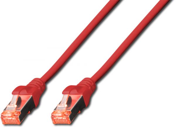 DIGITUS Patchkabel CAT 6 S-FTP, Länge 10 m, Farbe Rot