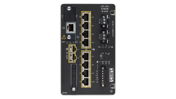Cisco Industrial Ethernet 3400 Switch 1GbE Advantage 8-Port L3 managed IE-3400-8P2S-A
