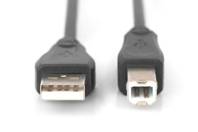 DIGITUS USB 2.0 Anschlusskabel, Typ A - B St/St, 0.5m