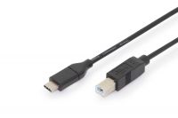 Vorschau: DIGITUS USB Type-C Verbindungskabel, Typ C auf B St/St, 1.8m