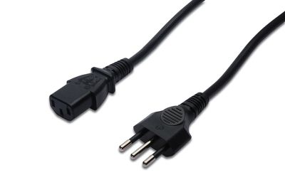 DIGITUS Netzanschlusskabel, Italien Stecker - C13 St/Bu, 1.8m