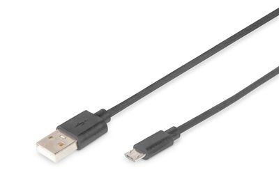 DIGITUS USB 2.0 Anschlusskabel, Typ A - micro B St/St, 1.8m