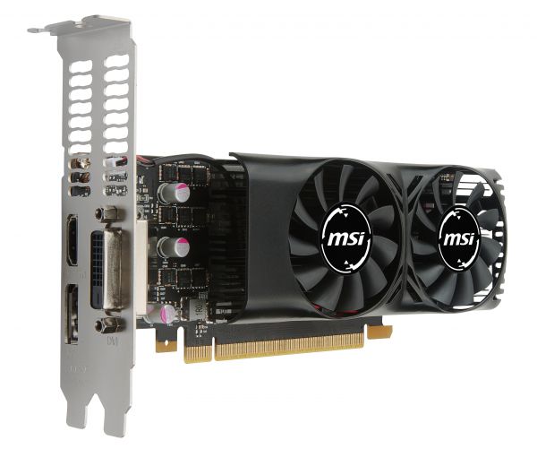 VGA MSI NVIDIA GeForce GTX 1050 TI 4GB - 1x HDMI, 1x DP, 1x DVI-D - aktiv - low profile