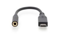 Vorschau: DIGITUS USB Type-C Audio Adapterkabel, Type-C - 3.5mm St/Bu, 0.2m
