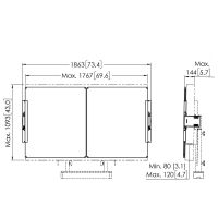 Vorschau: Vogels Z RISE A217 WHITEBOARD SET 75" für BODEN/WAND