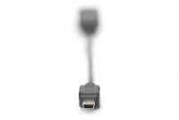 Vorschau: DIGITUS USB 2.0 Adapterkabel, OTG, Typ mini B - A St/Bu, 0,2m