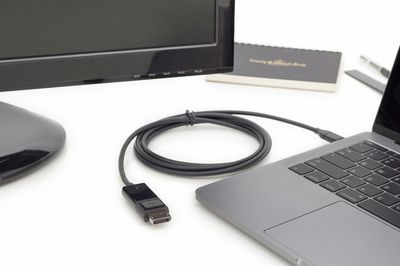 DIGITUS USB Type-C Adapterkabel, Type-C auf DP St/St, 2,0m