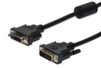 Vorschau: DIGITUS DVI Verlängerungskabel, DVI(24+1), 2x Ferrit St/Bu, 2.0m
