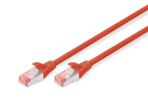 DIGITUS Patchkabel CAT 6 S-FTP, Länge 1 m, Farbe Rot