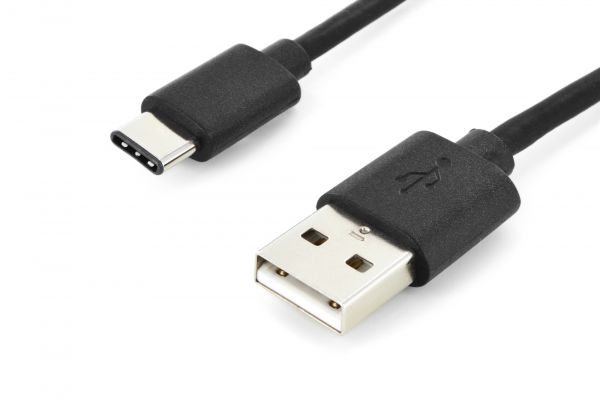 DIGITUS USB Type-C Anschlusskabel, Typ C auf A St/St, 1.8m