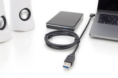 DIGITUS USB 3.1 Verbindungskabel, C 90ø gewinkelt auf A St/St, 1.0m