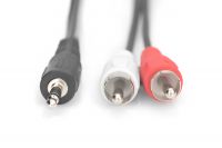 Vorschau: DIGITUS Audio Adapterkabel, stereo 3.5mm - 2x RCA 1.50m, schwarz