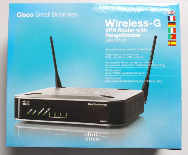 Cisco SMB Router Wireless-G VPN Router with RangeBooster WRV210-EU