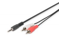 Vorschau: DIGITUS Audio Adapterkabel, stereo 3.5mm - 2x RCA 1.50m, schwarz