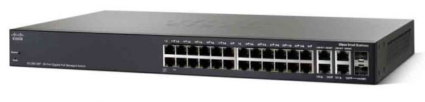Cisco SMB Switch 24Port Gigabit + 2x Combo-SFP Gigabit + 2x SFP Gigabit L3 Managed SG350-28-K