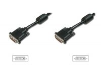 Vorschau: DIGITUS DVI Anschlusskabel, DVI(24+1), 2x Ferrit St/St, 3.0m