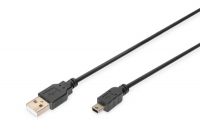 Vorschau: DIGITUS USB 2.0 Anschlusskabel, Typ A - mini B (5pin) St/St, 3.0m