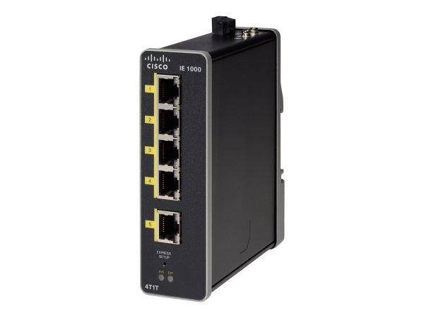 Cisco Industrial Ethernet 1000 Switch 100MbE LAN Base 4-Port L2 managed IE-1000-4T1T-LM