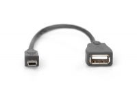 Vorschau: DIGITUS USB 2.0 Adapterkabel, OTG, Typ mini B - A St/Bu, 0,2m