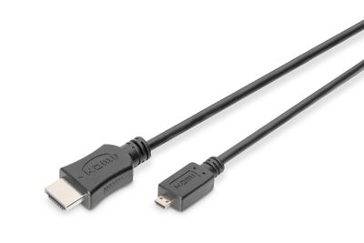 DIGITUS HDMI High Speed Anschlusskabel, Typ D - A St/St, 2.0m