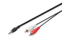 Vorschau: DIGITUS Audio Adapterkabel, stereo 3.5mm - 2x RCA 1.50m, schwarz