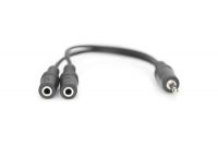 Vorschau: DIGITUS Headset Adap. Kab.,TRRS 3.5mm(4pin)-2xstereo 3,5mm St/Bu/Bu, 0,2m