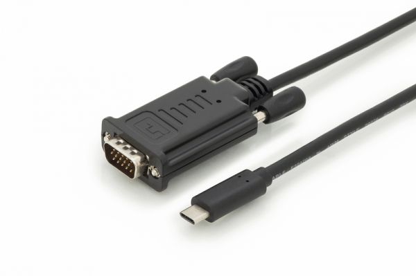 DIGITUS USB Type-C Adapterkabel, Type-C auf VGA St/St, 2.0m