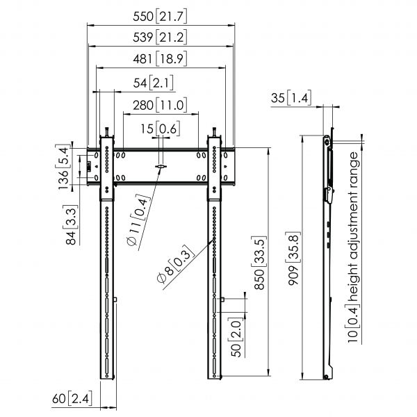 Vogels PFW 6815 Display Wandhalterung, starr