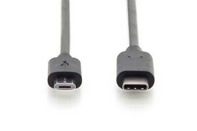 DIGITUS USB Typ-C Anschlusskabel, Typ C auf Micro B St/St, 3.0m