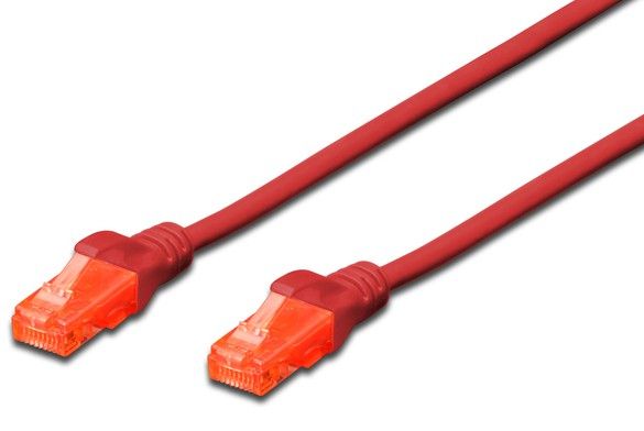 DIGITUS Patchkabel CAT 6 U-UTP, Länge 10 m, Farbe Rot