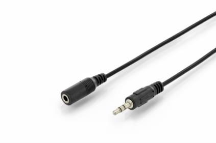 DIGITUS Audio Verlängerungskabel, stereo 3.5mm St/Bu, 1.50m
