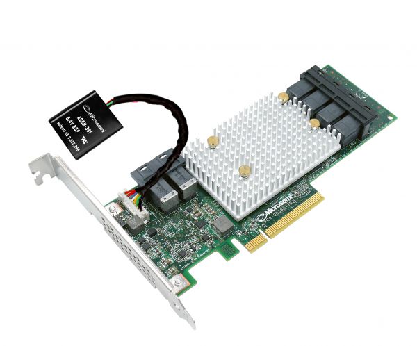 Server controller Adaptec SmartRAID 24-Kanal 3154-24i SAS 12Gb/s inkl. BBU | 6x SFF-8643 intern | RA