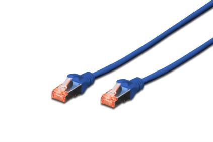 DIGITUS Patchkabel CAT 6 S-FTP, Länge 7 m, Farbe Blau