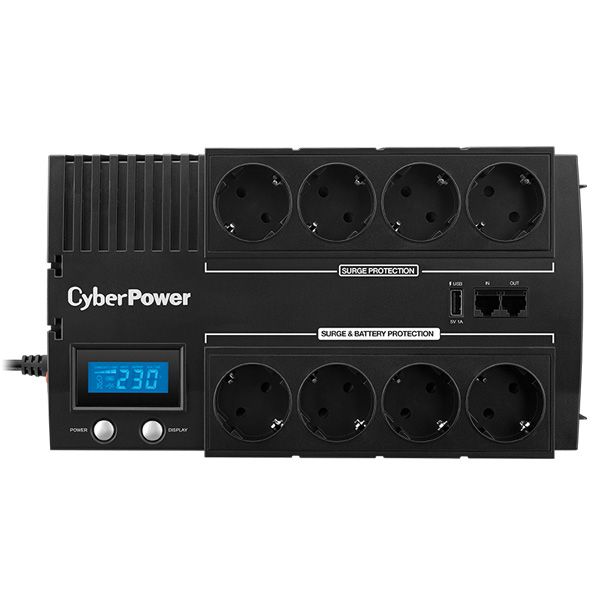 CyberPower BR1200ELCD Unterbrechungsfreie Stromversorgung (UPS) Line-Interaktiv 1200 VA 720 W 8 AC-A