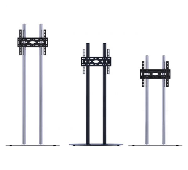 B-TECH Standfuß für Dual-Diplays Rücken an Rücken (VESA 600 x 400) - 2m Ø60mm Poles