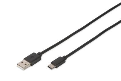 DIGITUS USB Type-C Verbindungskabel, Type-C - A St/St, 1.0m