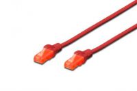 Vorschau: DIGITUS Patchkabel CAT 6, U-UTP, PVC, Länge 1 m, Farbe Rot