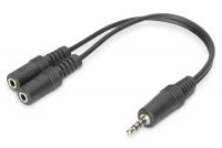 Vorschau: DIGITUS Headset Adap. Kab.,TRRS 3.5mm(4pin)-2xstereo 3,5mm St/Bu/Bu, 0,2m